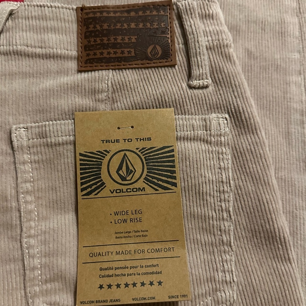 NWT Volcom Womens Pants 1991 Stoned Low Rise Jeans in MUSHROOM (MSH - Picture 14 of 15